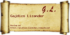 Gajdics Lizander névjegykártya